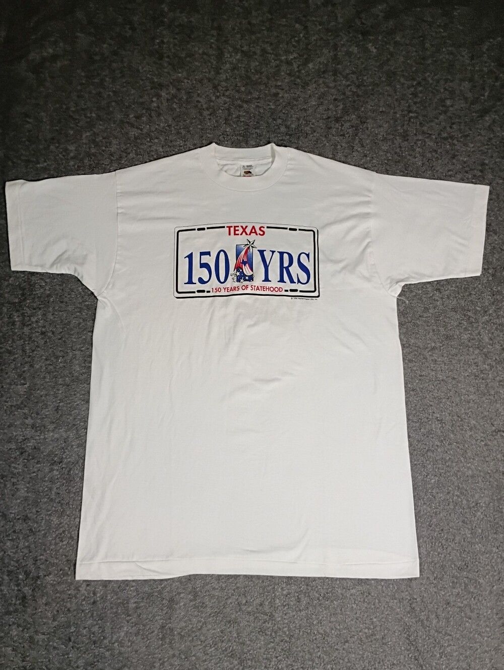 Vintage 1996 Texas 150 Years Statehood Deadstock T Shirt XL License To Brag